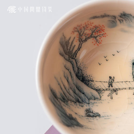 问鼎钧瓷鹅黄青花雨尘杯（暮归） 商品图2