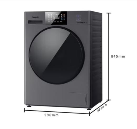 松下 洗衣机 XQG100-EG175 10Kg洗+7Kg烘 滚筒 变频 一级能效  冷凝烘干 高温除菌 彩屏显示 不锈钢内筒 颜色：悦目银色 商品图1