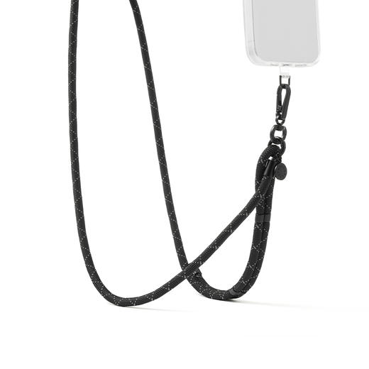 【手机绳链】编织黑·手机背带 Wristlet&Strap手机绳链 Strap手机背带 黑色 商品图1