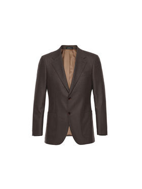 callisto咖色绵羊毛西服