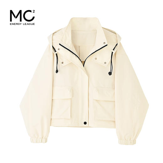 女装连帽封闭拉链大口袋短款外套-7007J4232201 商品图4