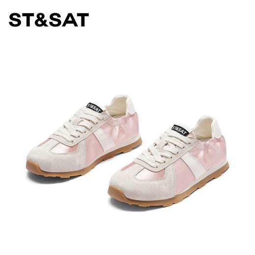 星期六绸缎拼接复古阿甘鞋SSC11120TQ 商品图9