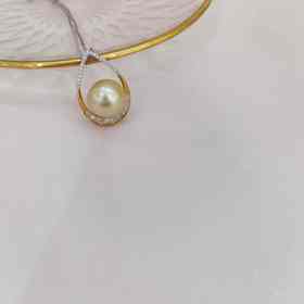 1F金鸿珍珠 金珍珠吊坠