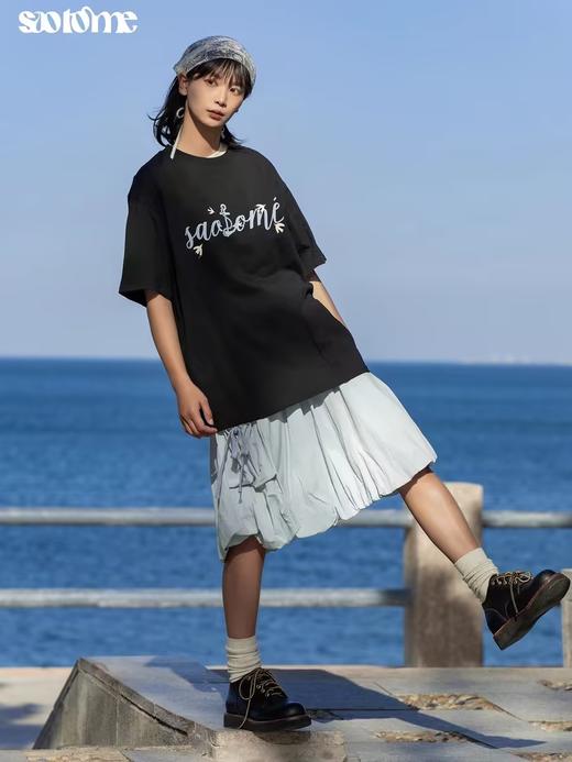 早乙女惠子saotome/STMQZ242099/轻薄透气抽绳口袋A字裙 商品图3