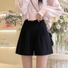 「四色可选！拼团同款」高腰黑色西装短裤 女夏季款a字女裤阔腿时尚短裤显瘦下装 商品缩略图1