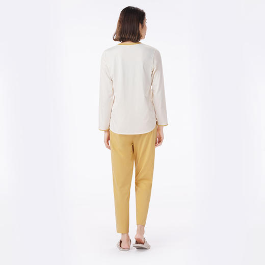 都市丽人睡衣生活家居长袖家居服26支CVC单面薄女士棉质套装LHT2N3 商品图3