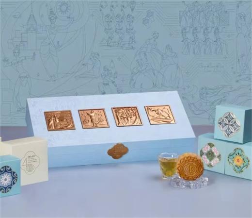 中国大酒店 | 星光耀眼 月饼礼盒（180g*2+60g*4）6粒装 现货票券同售 商品图0