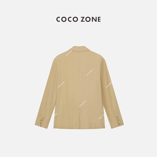 COCO ZONE100%亚麻通勤西装外套长袖修身西服 23C29517 商品图1