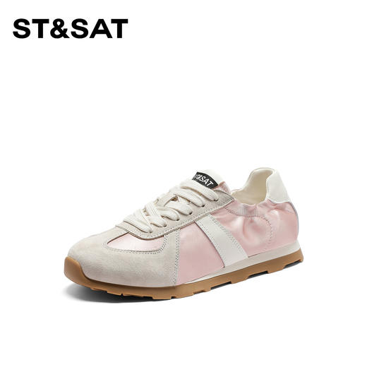 星期六绸缎拼接复古阿甘鞋SSC11120TQ 商品图6