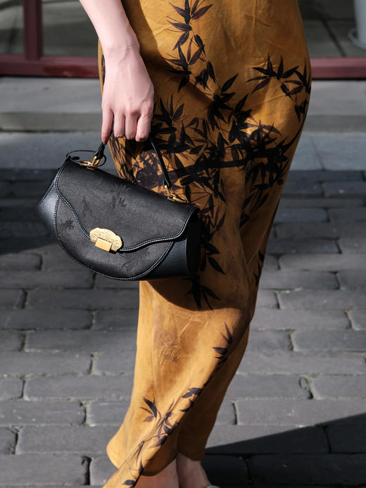 下架|盛唐牡丹 |麻花辫吊带文竹女长裙 商品图2