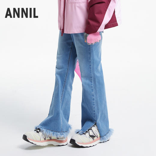 女童微喇泡芙牛仔九分裤新款安奈儿童装实体店同款AG436595 商品图2