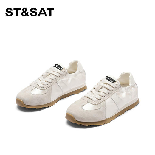 星期六绸缎拼接复古阿甘鞋SSC11120TQ 商品图8