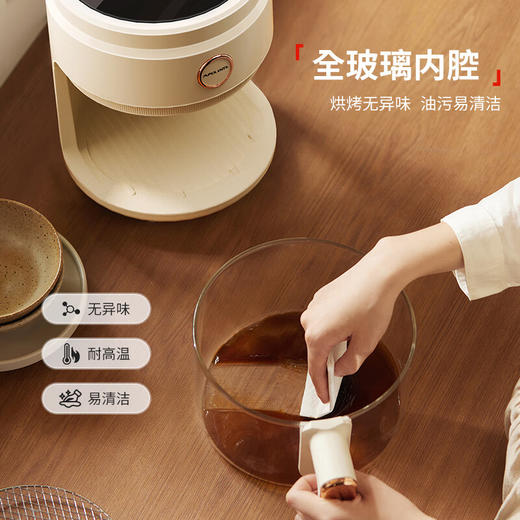 【小家电】APIXINTL安本素空气炸锅免翻面4L大容量家用炸鸡薯条机蒸汽嫩炸全景可视玻璃炸篮电炸锅APIX-AFD12 HF 商品图5