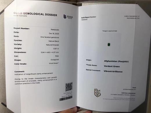0.87ct 祖母绿裸石 商品图8