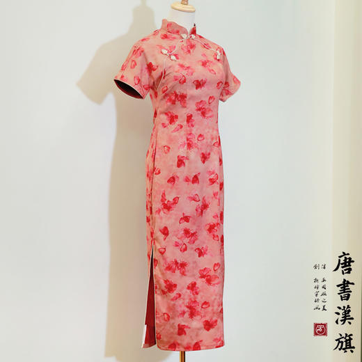 【朱槿】缎面印花改良旗袍优雅唯美新中式 商品图8