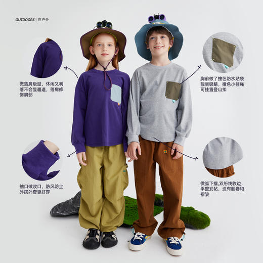 fx-儿童山系工装休闲T恤 PQWY2404 商品图4