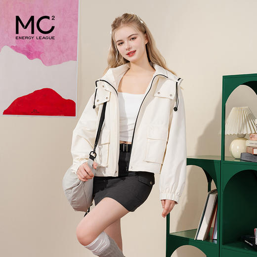 女装连帽封闭拉链大口袋短款外套-7007J4232201 商品图1