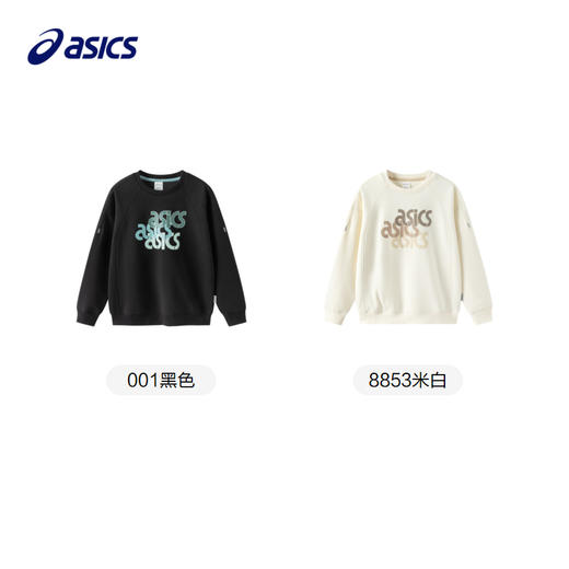 【商城同款】ASICS/亚瑟士童装长袖T恤秋宽松垂感柔软拼接款卫衣 商品图4