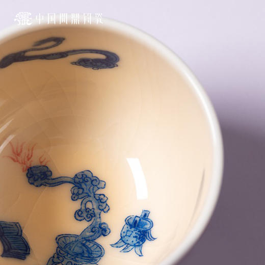 问鼎钧瓷鹅黄青花雍融杯（遂心如意）（缺货） 商品图2