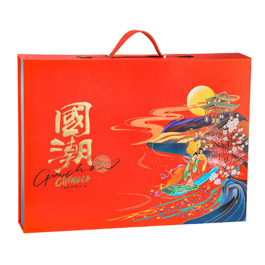 【严选】【金新农】恩施壹晟国潮风高端月饼茶礼500g（75g*6枚月饼+藤茶50g*1）（厂家直发） 商品图0