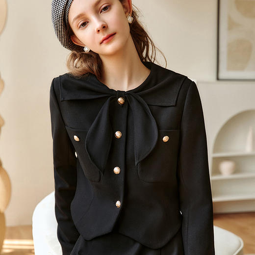 欧芮儿气质小香风黑色时尚套装两件套女秋季2024新款法式高级感 商品图1