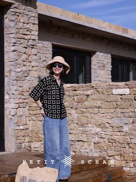 花园里的巴洛克 法式镂空针织衬衫