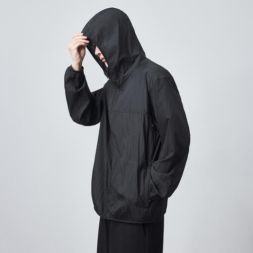 墨麦客连帽UPF50+轻薄防晒衣男2024夏新款宽松落肩男士外套81139 商品图1