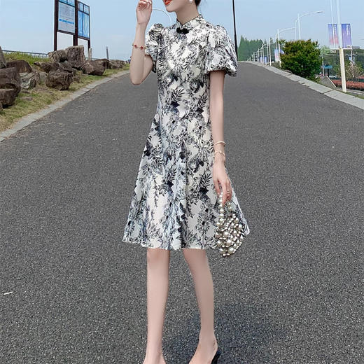 裁缝学苑AQ280夏季新款立领收腰旗袍新中式连衣裙纸样裙子女装打版裁剪样板 商品图2