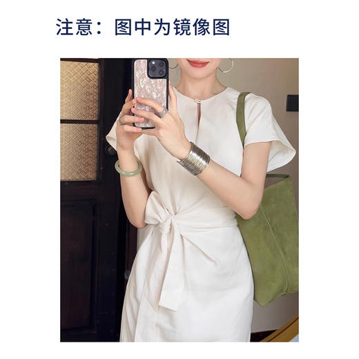 裁缝学苑AS290 连肩半开袖扭结系带收腰连衣裙纸样女装裙子服装打板图 商品图3