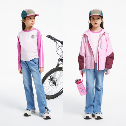 女童微喇泡芙牛仔九分裤新款安奈儿童装实体店同款AG436595 商品图3