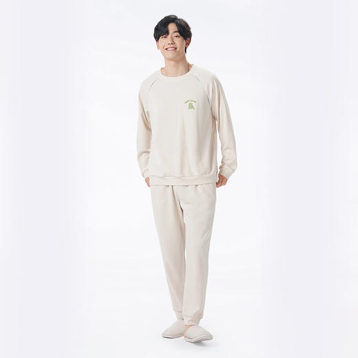 都市丽人睡衣舒适外出长袖家居服40支CVC双面薄女士棉质套装LHT2N5 商品图6