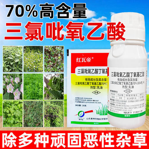 70%三氯吡氧乙酸除灌木藤蔓水花生阔叶杂草专用根烂除草剂老牌子 商品图1