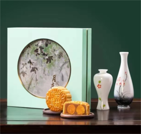 东方宾馆 | 东方双黄白莲蓉 中秋月饼礼盒180g*4枚装 现货票券同售