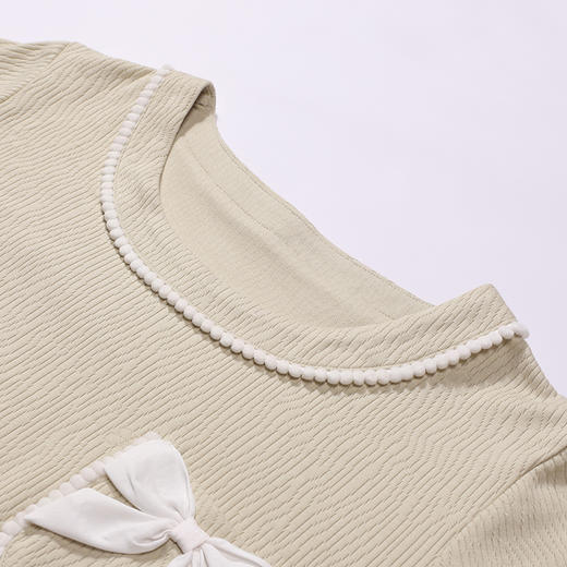 都市丽人睡衣好睡好眠长袖家居服针织提花薄女士棉质套装LHT2M8 商品图4