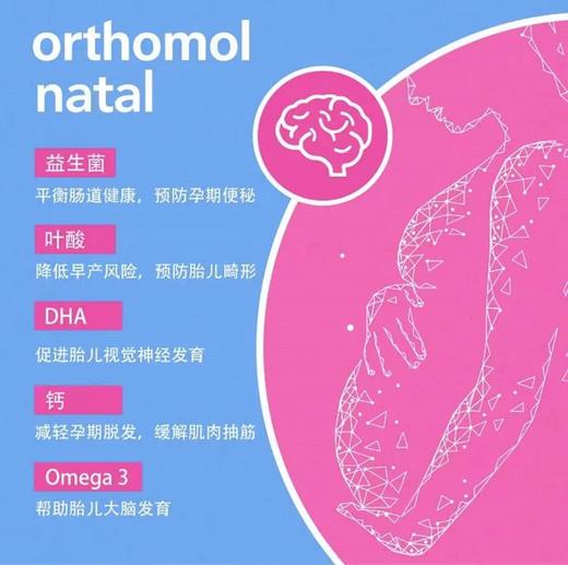 奥适宝ORTHOMOL德国原装进口 DHA孕妇专用natal综合维生素孕期哺乳期补充叶酸益生菌片 30天装 商品图2