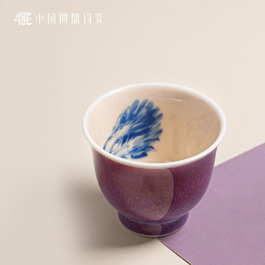 问鼎钧瓷鹅黄青花毓秀杯（玉财） 商品图0