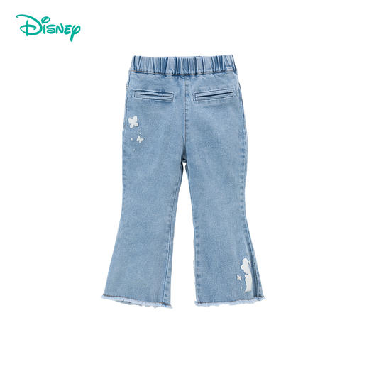 迪士尼【微阔喇叭裤】24春秋款女童时尚牛仔长裤中大童百搭喇叭裤长裤
子ZD3DK012 商品图8