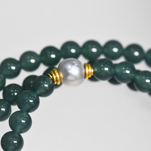 「翡翠」蓝水翡翠串珠项链 商品图2