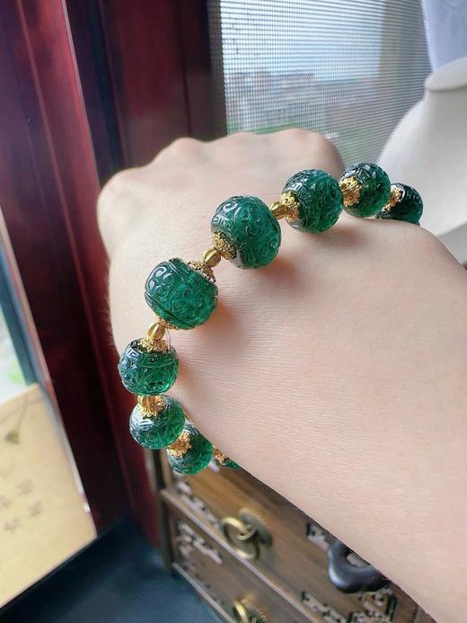 16g 8.6mm 雕刻碧玺手链 商品图8