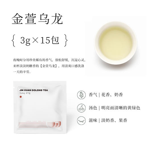 出口茶-原叶茶包金萱乌龙梨山白牡丹茶仓礼盒3g*32袋泡茶冷萃茶 商品图1