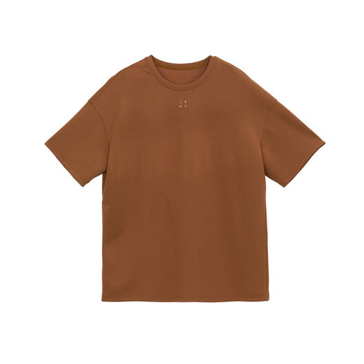 谜底中长款T恤短袖女2024秋新品大廓形趣味绣花宽松上衣243MT0971 商品图4