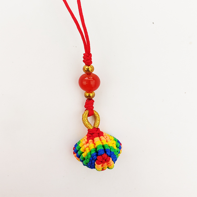 小粽子手机链纯手工纺编织