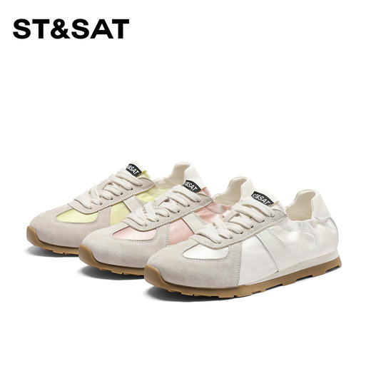 星期六绸缎拼接复古阿甘鞋SSC11120TQ 商品图11