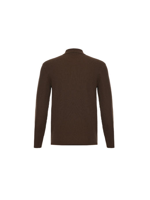 callisto咖啡色绵羊毛混纺长袖毛衣 商品图1