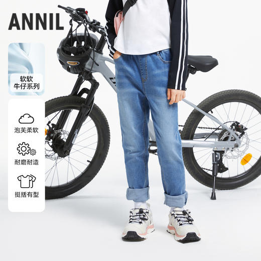 女童修身泡芙牛仔新款安奈儿童装实体店同款AG436594 商品图0