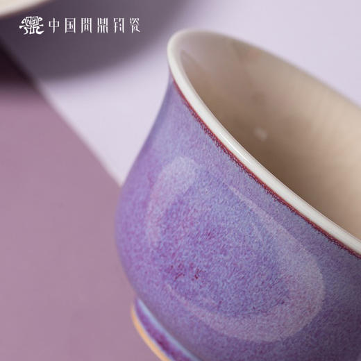 问鼎钧瓷鹅黄青花三才盖碗（喜鹊踏枝） 商品图3