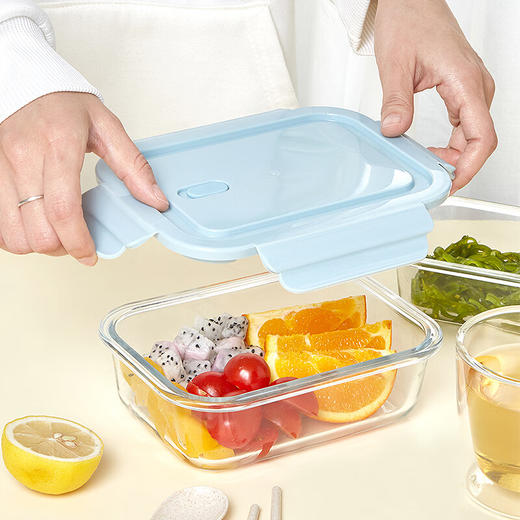 【多样屋专柜】多样屋耐热玻璃保鲜盒微波炉饭盒大容量密封便当盒3件套保温包+随手杯 商品图1