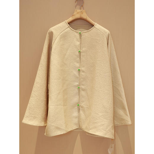 【线上专属】圆领开衫（24710369Y-骨缥） 商品图0