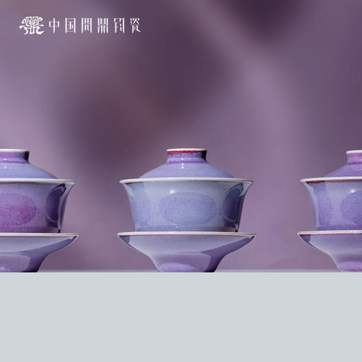 问鼎钧瓷鹅黄青花三才盖碗（喜鹊踏枝） 商品图4