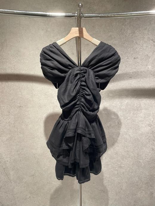 INASAMI - Sille Dress - Black Linen - 女装 - 连身裙 - 黑色 商品图0